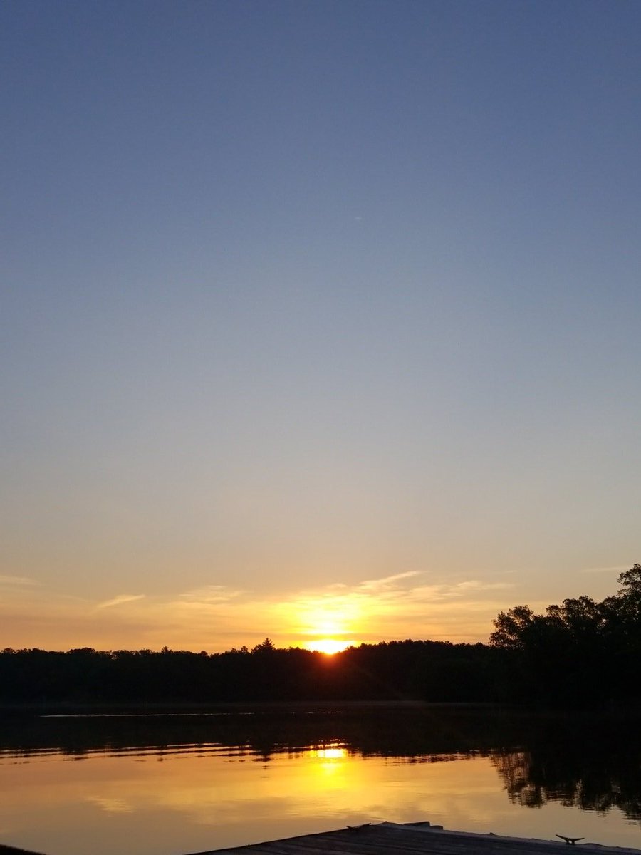 Half_Daddy's tweet photo. Good morning from the dock of Huck's Cove dock on Day 4 of #catholicadventureweek we camped out to watch the #sunrise #boyscouts #nofilter https://t.co/kObNyvnQ0A