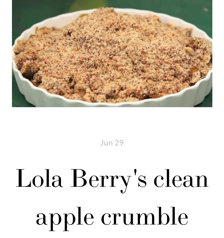 Healthy apple crumble? Is there such a thing---- yes! zoemarshall.com/blog/lola-berr…