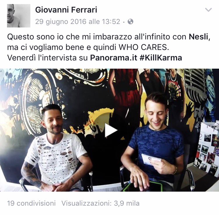 GiovanniFerrar's tweet photo. .@neslimusic un anno fa 😂
#KillKarma https://t.co/li9gCOvfjS https://t.co/lilED4anrd