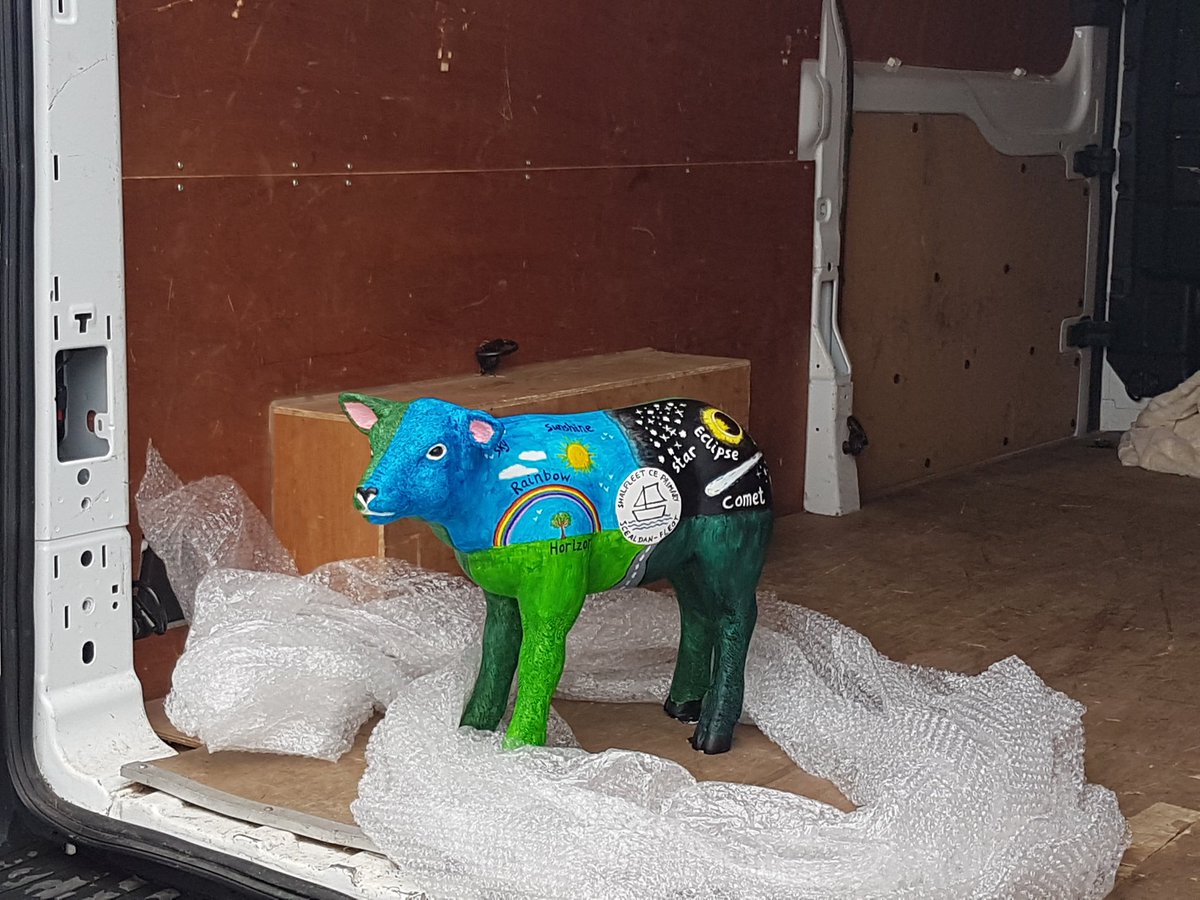 Sheep number 1 collected ready to sail across the Solent. Well done to the fab children at Shalfleet Primary. #EweMatter <a href="/wightlinkferry/">Wightlink Ferries</a>