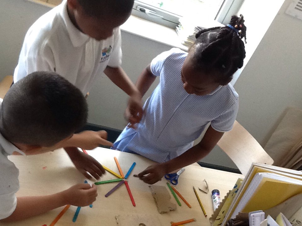 Oak tree class are engaging in making Ferris wheel for our STEM week. Collaboration is evident! <a href="/foxfield/">FoxfieldPrimary</a>