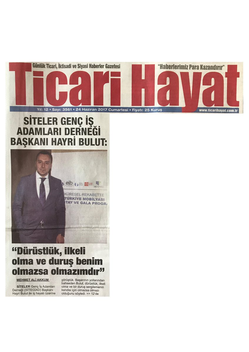 sitelergiad's tweet photo. SİTELER GİAD Başkanı Hayri Bulut: "Dürüstlük, ilkeli olma ve duruş benim olmazsa olmazımdır" https://t.co/n02bQIzfM1