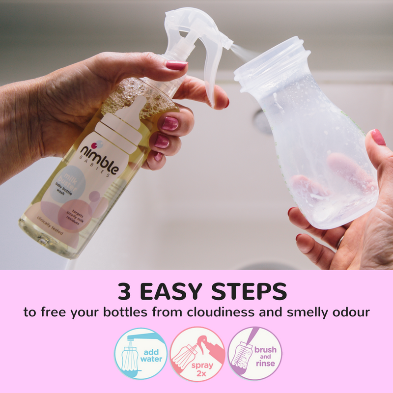 NimbleBabies's tweet photo. Milk Buster is specifically designed to rid bottles of cloudy smelly milk residue (breast or formula) 
Get it here: https://t.co/KZOZAFSiHd https://t.co/rCSu6ue7MY