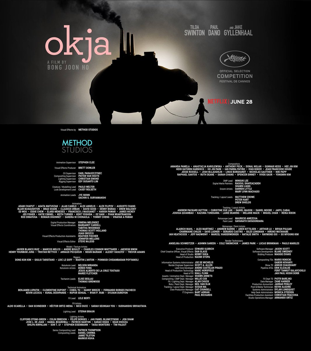 tinylilsandra's tweet image. #Okja came out yesterday and today first approved shot on #TheOvercoat this morning! BOOM!! #AnimatedLife