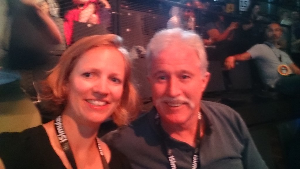 FCVerbree's tweet photo. New friend from New Zealand, Charles Briscoe, inspired by the possibilities of social media. #dasSMACC  #smaccQUEST https://t.co/8WoZAH6H5e