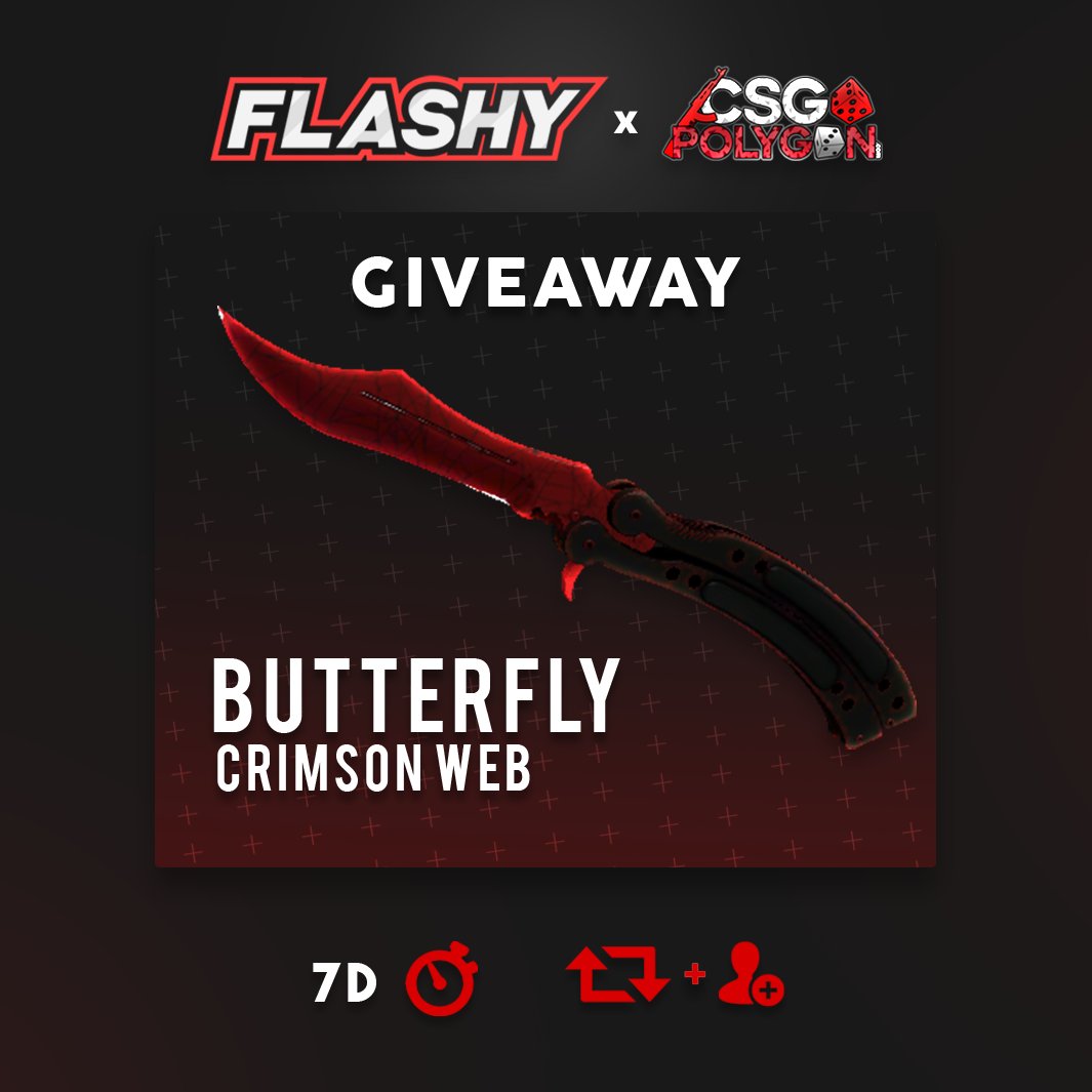 ♥️$150 KNIFE GIVEAWAY! ♥️
7 Days

To win:
✔️ Retweet
✔️ Follow us &amp; @CSGOPolygon 
✔️ Visit flashyflashy.com  
✔️ Tag A Friend