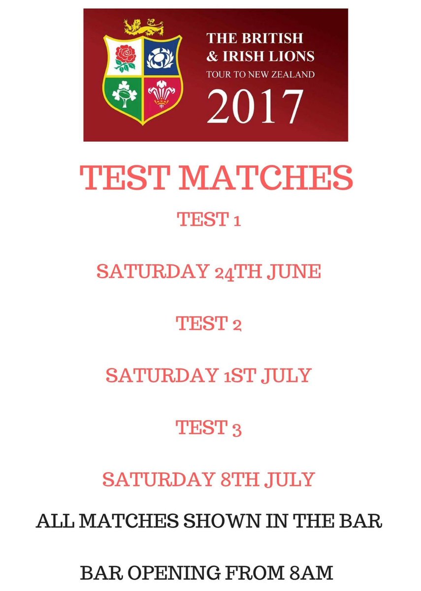 #LionsNZ2017 watch the Lions roar this Sat @belfastboatclub the bar opens at 8am with breakfast available from 8.15am #Belfast