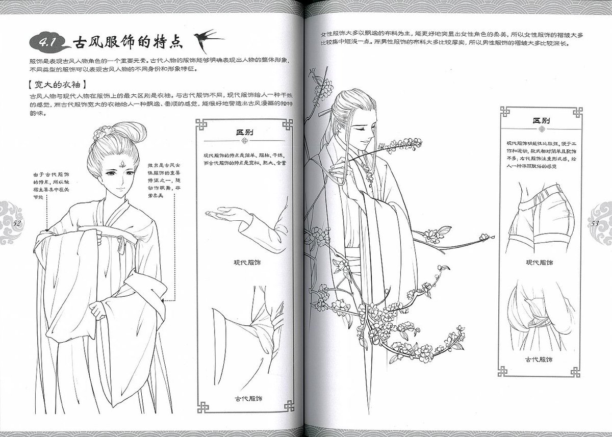 中華コミック⑤】 『古風漫画線描技法従入門到精通』 萌心漫坊 編著