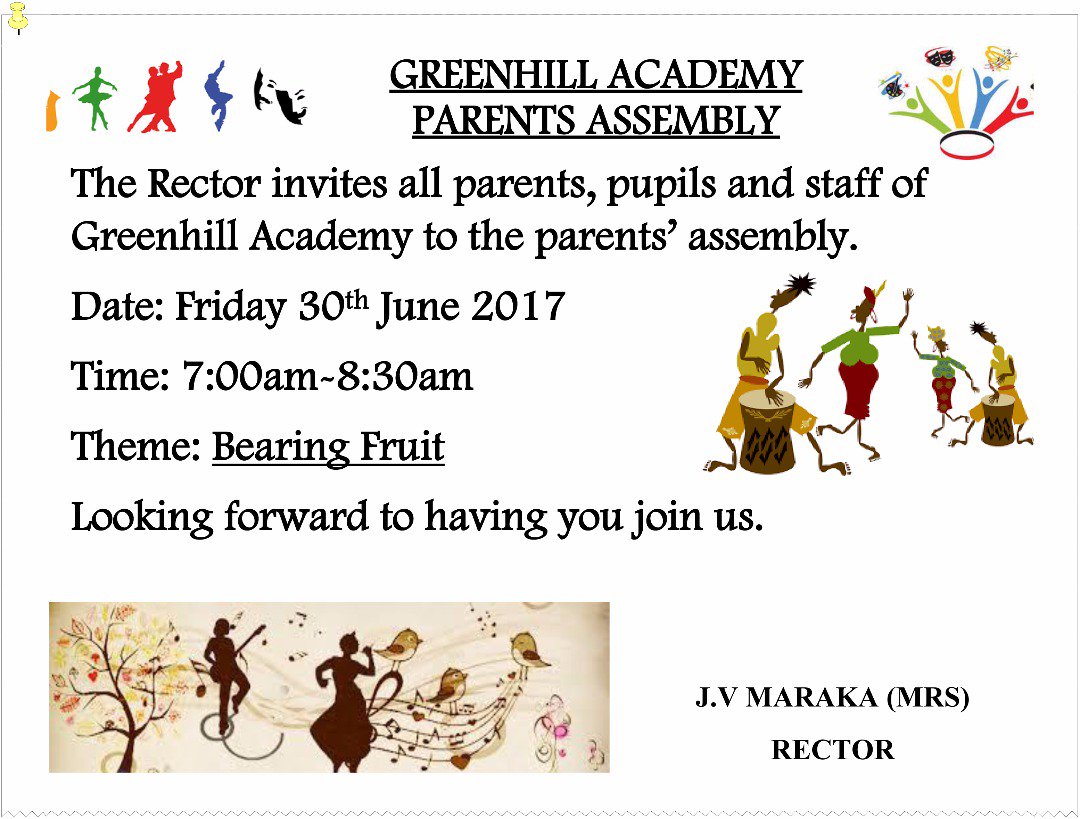 GreenhillUg's tweet photo. The Rector, on behalf of #GHAcademy with great pleasure invites all Buwaate & Kibuli parents for the #ParentsAssembly to be held tomorrow. https://t.co/Q922AAOl1Z