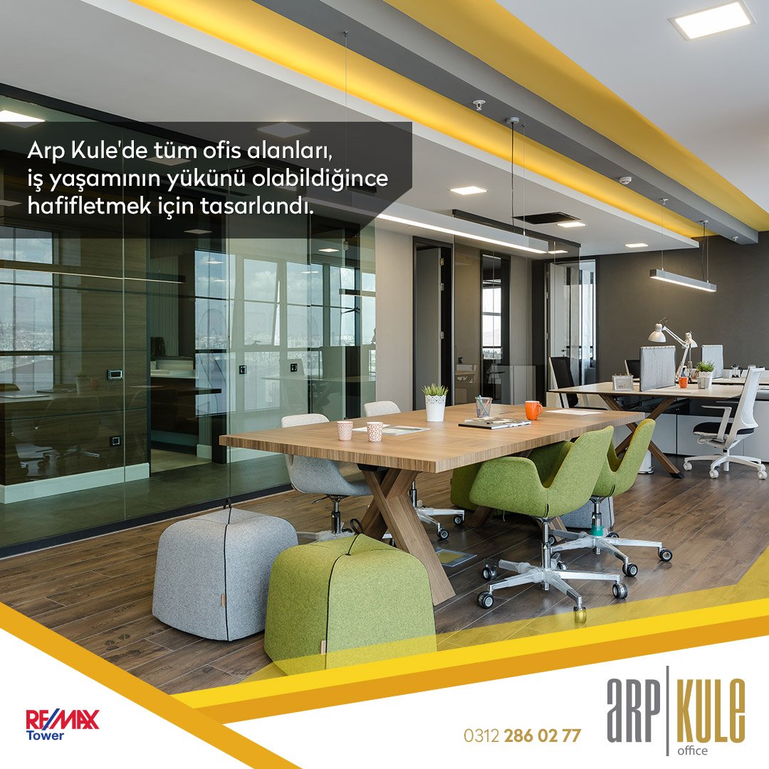 KuleArp's tweet photo. Arp Kule'de tüm ofis alanları, iş yaşamının yükünü olabildiğince hafifletmek için tasarlandı. #arpkule #ticarigayrimenkul #ofis #kuleofis https://t.co/qpF8H3iD61
