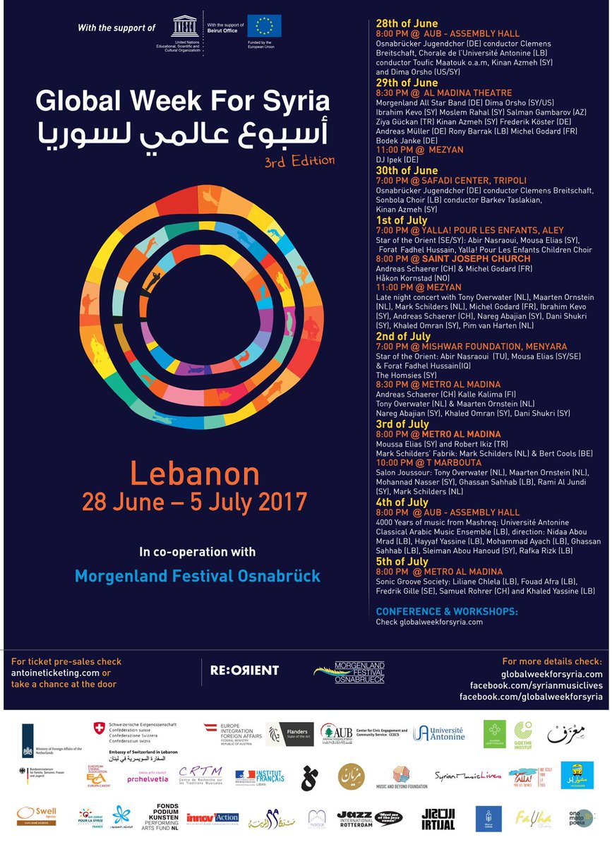 Beeindruckende #Konzerte auf unserer Reise in #Beirut mit dem #MorgenlandFestival #Osnabrück zusammen mit @UPA_Choir <a href="/DimaOrsho/">Dima Orsho</a> <a href="/kinanazmeh/">kinan azmeh</a>