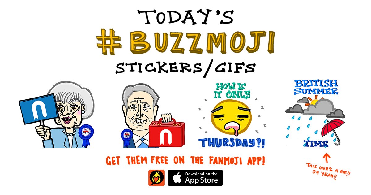 #ThursdayThoughts from #Buzzmoji.
Tory Uturns &amp; the great British #summer 
Up your messaging game, download the app: apple.co/2qq16WV