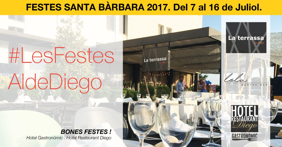 HotelRestDiego's tweet photo. 7-16 Juliol  #FestesSantaBàrbara 2017, Una FESTA GASTRONÒMICA que no te pots predre! Disfruta amb natros #LesFestesAldeDiego @viulebre https://t.co/Vktz9159vG