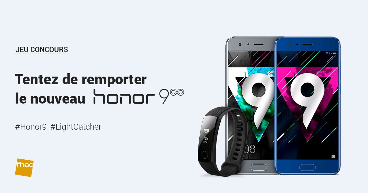 JEU CONCOURS Tentez de remporter le nouveau #Honor9 #LighCatcher ! Pour participer &gt;&gt; RT + Follow <a href="/Fnac/">Fnac</a> &amp; <a href="/Honor_FR/">HONOR France</a> bit.ly/2uig83j
