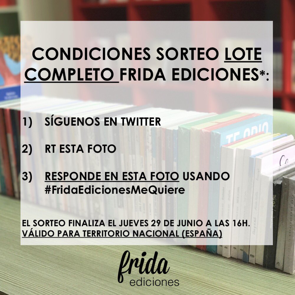 Lo prometido es deuda. Los 57 libros de Frida pueden ser tuyos. ¿Los quieres? Tienes 4h para intentarlo. #FridaEdicionesMeQuiere