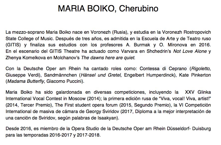OperaCamaraVlc's tweet photo. Maria Boiko- Cherubino https://t.co/5nFxsPHGoJ