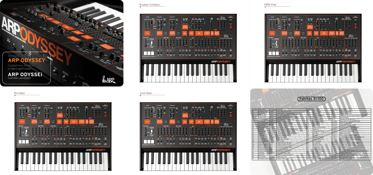 KorgUK's tweet photo. We've created a new @ARPsynthesizer #Odyssey #patchbook for you! It's a totally #free download from our website: https://t.co/2TNpcGA0xr https://t.co/9qKEJ8EA2y
