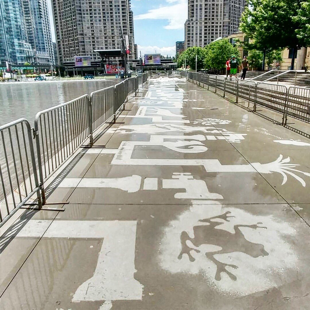 STEPSPublicArt's tweet photo. @bkez @mcsevents @SaugaCulture 
#rainworks 
#temporary #publicart #ConnectedWaterways #canada150 #invisiblewhendry https://t.co/jXFzSAYnN1