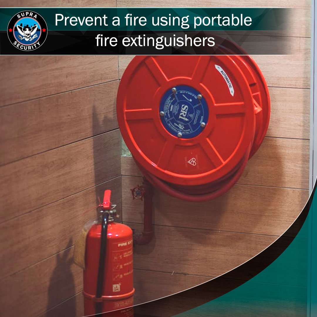 SupraSecurity's tweet photo. Have portable fire extinguishers to use them at home in case of emergency. #suprasecurity #securityagency #fortlauderdale #florida #miami https://t.co/uIVeEZnCAt