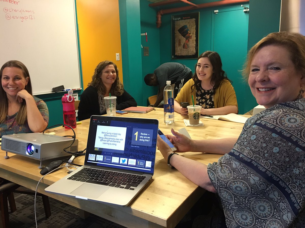 Teaching #socialmedia to this great crew <a href="/Storycatchers1/">Storycatchers Theatre</a> today <a href="/PublicNarrative/">Public Narrative</a>