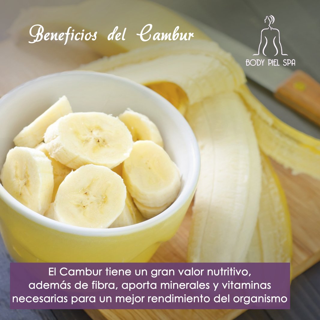 BodyPiel's tweet photo. El cambur ayuda con el estreñimiento, a mejorar la #gastritis y controlar los antojos: excelente aliado en contra de la #ansiedad https://t.co/aRsory76Pv