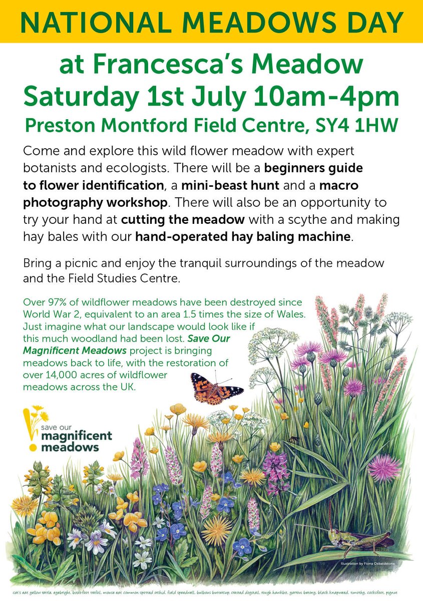 Mike_Ashton's tweet photo. Join me and a load of nature experts at Francesca's Meadow Saturday 1 July for #NationalMeadowsDay @PrestonMontford https://t.co/bYDxiPdHVO