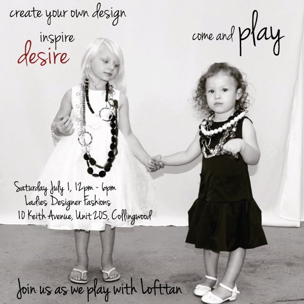 Lofttan's tweet photo. Come and Play! July 1, 12-6pm at #LadiesDesignerFashions Collingwood
Inspire your inner designer! #playdate #lofttan https://t.co/MOywFv0C4q https://t.co/YKtdYzVgX4