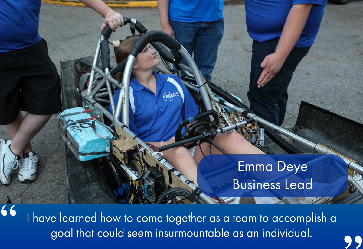For today's #MeetTheLeads , we have our Business Lead, Emma. Read more here: bit.ly/2s5ODJS

#solarcar