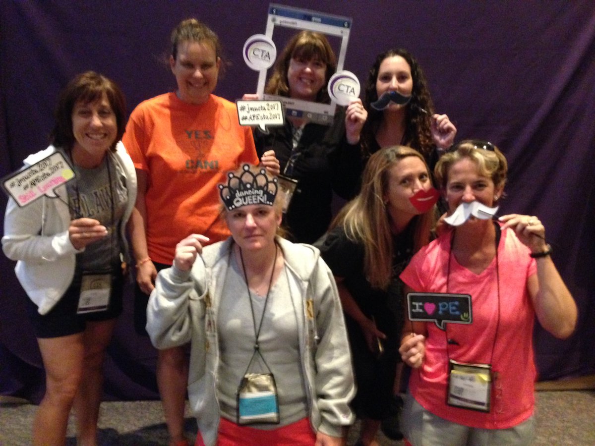 christyslone's tweet photo. APE and GPE teachers supporting each other and having a blast trying disabilities simulations ... LOVIN it!!!!! #APEcta2017 https://t.co/JvTFZpIfyS
