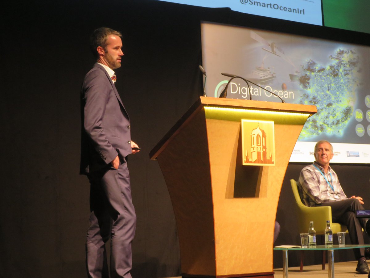 SmartOceanIrl's tweet photo. Robert O’Grady of @WoodGroup speaking on the advantages of simulation in offshore renewables #DigitalOcean https://t.co/hQwuT0N5ay