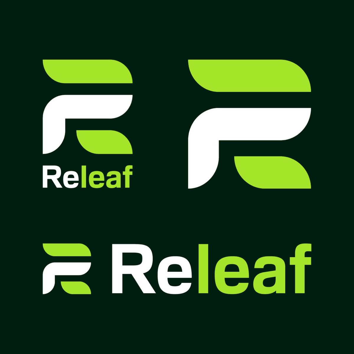 jajbaugh's tweet photo. Releaf logo design. A sports supplements brand focusing on healthy and organic supplementation. #logo #logodesign #gym #supplement #gym https://t.co/5L9bSAuY4F