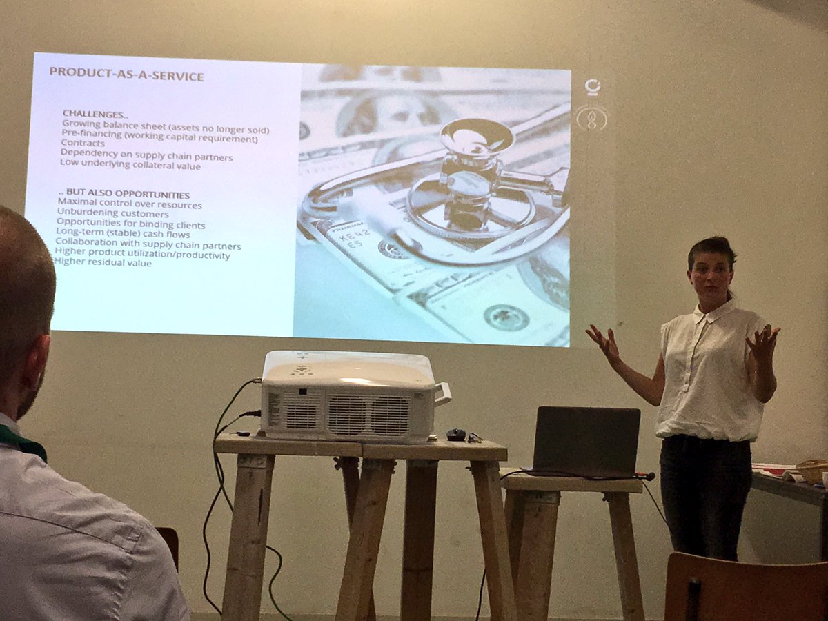 InstituteTHRIVE's tweet photo. Challenges of financing product-as-a-service #workshop @ElisaAchterberg @circleeconomy #CEBooster #Nijmegen @hetgroenebrein @NLcirculair https://t.co/UAfpOY5X96