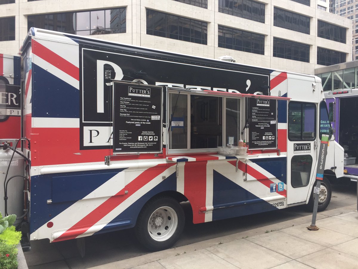 PottersPasties's tweet photo. Serving Downtown Minneapolis on the corner of S 5th st and S 2nd Ave. Come on down and grab a Pastie! https://t.co/C7jd2lzZjI