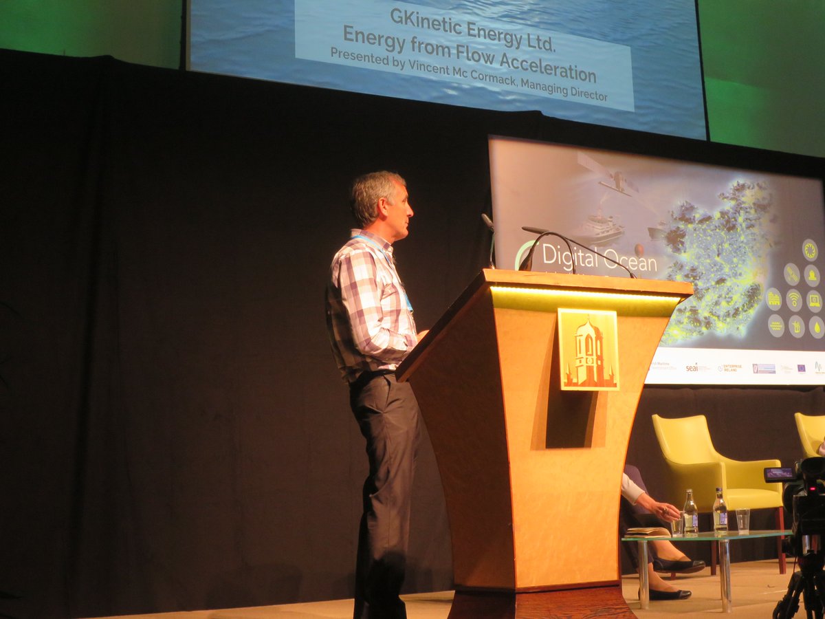 SmartOceanIrl's tweet photo. Vincent McCormack speaks about the innovative technology behind @GKineticEnergy #DigitalOcean https://t.co/FyqCbTF5v3