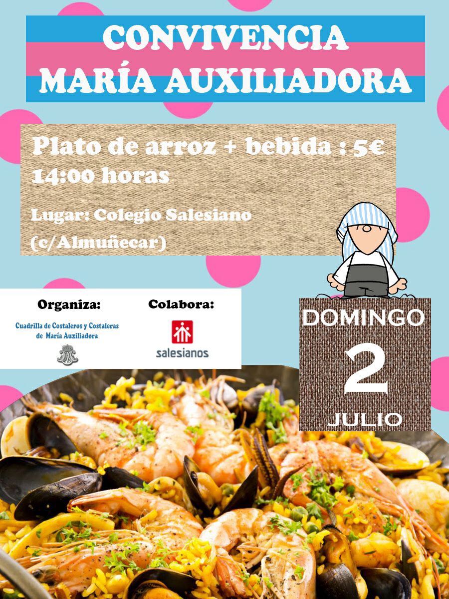 Comparte un día agradable con la cuadrilla de María Auxiliadora, I Convivencia de costaleros en el colegio Salesiano