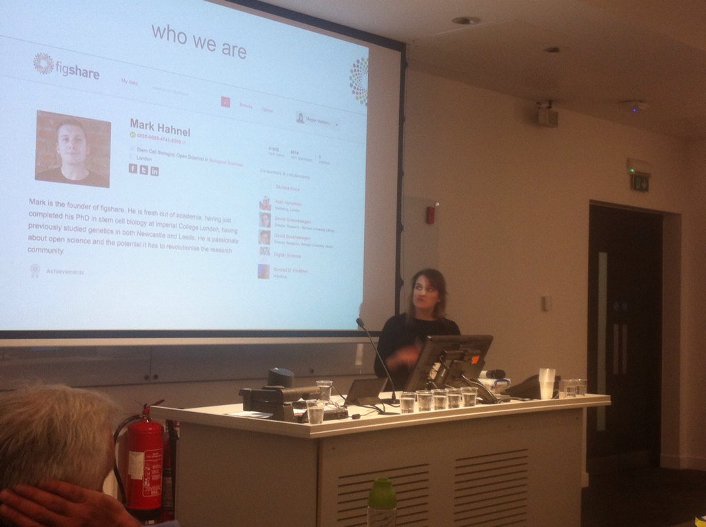 OpenResShef's tweet photo. Now we have @hardemeg giving us the lowdown on what @figshare actually does! #ShefORDA https://t.co/CPaG3XL81c