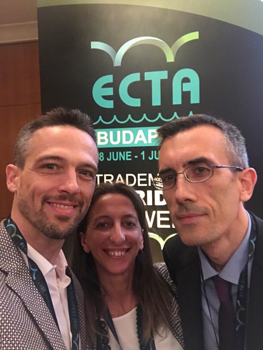 BugnionSpa's tweet photo. Selfie time in Budapest: Marcella Florio, Claudio Balboni and Mauro Bronzini attending #ECTA2017 @ECTABrussels https://t.co/K4RFnewfJr