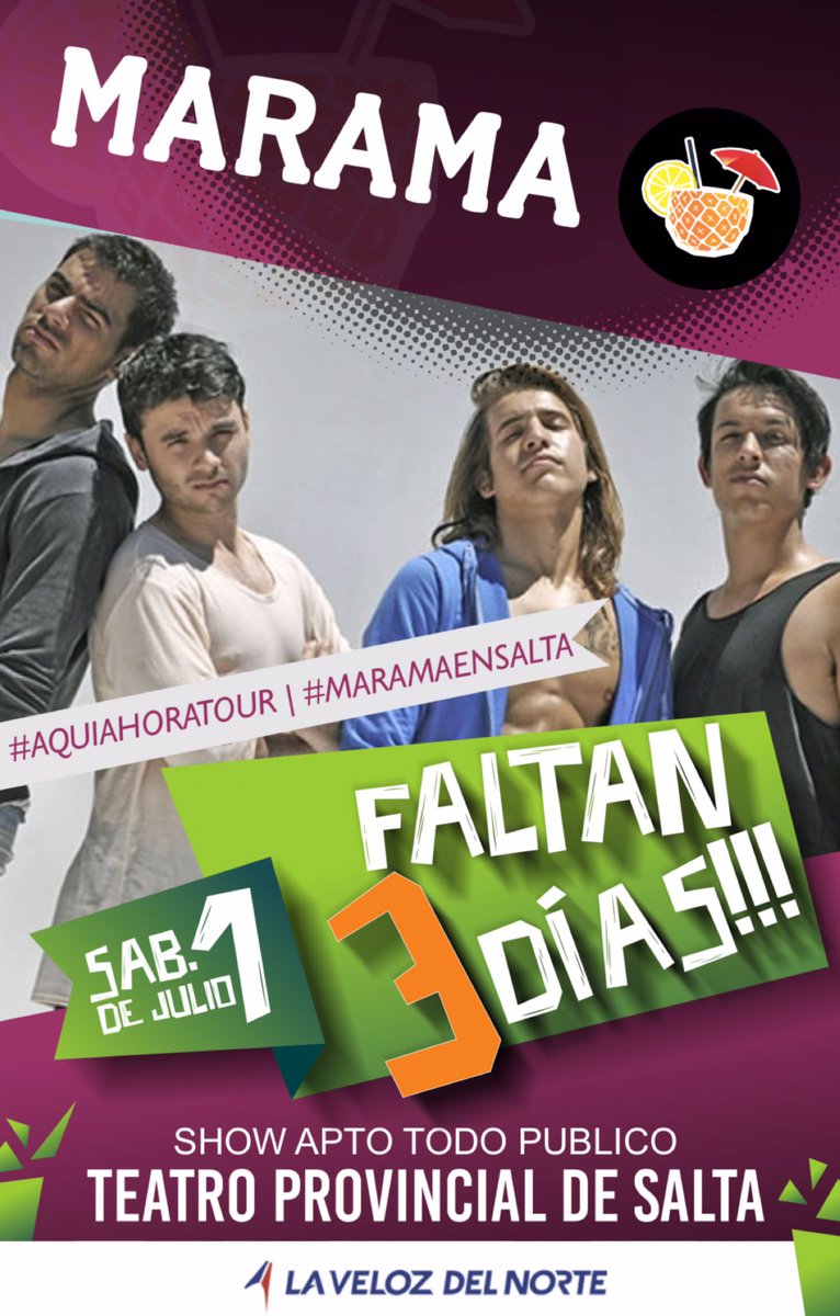 ASproducc's tweet photo. 3 Días para el Show de @Marama_Oficial en el @TeatroProvSalta | -#VacacionesConMarama ‼️ https://t.co/csqbSHAQB3