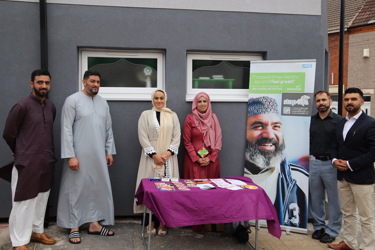 ice_creates's tweet image. Sumera visiting a Mosque in Foleshill, Coventry last week w/ Cllr Kamran Caan to provide #SmokeFree information and support during #Ramadan