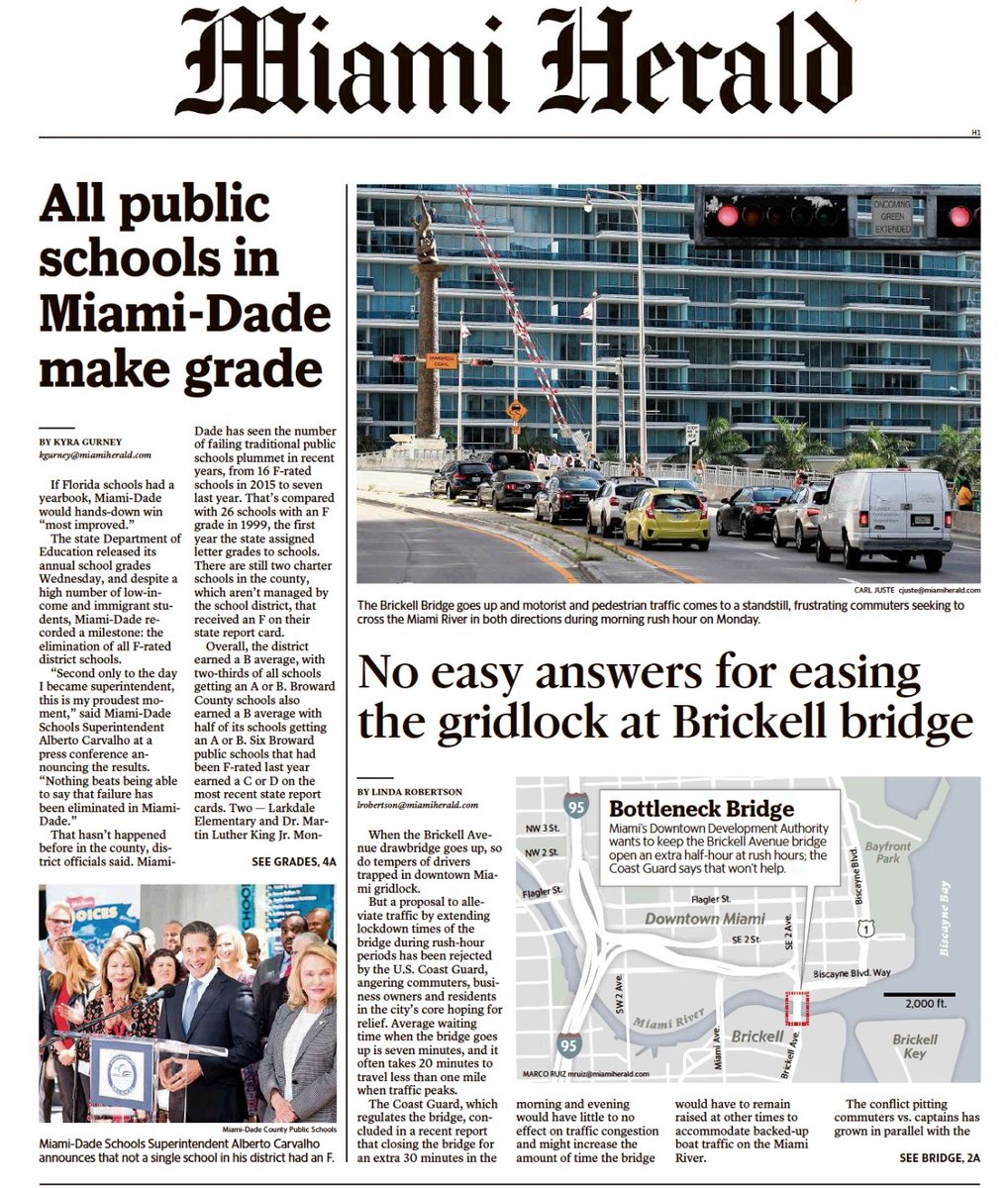 LAUSDSup's tweet photo. The day it happened! @MDCPS outperformed FL in schools earning As, ABs, and ABCs. And then the unthinkable! We eliminated F-rated schools! https://t.co/0eCZSVXq05