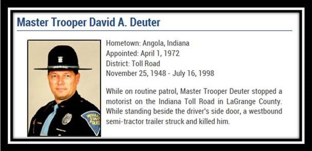 IndStatePolice's tweet photo. Today’s date in history, July 16, 1972, @IndStatePolice lost M/Tpr. David Deuter in the line-of-duty. #ISPremembers https://t.co/LPT8aoDlew https://t.co/nFONeeDeel