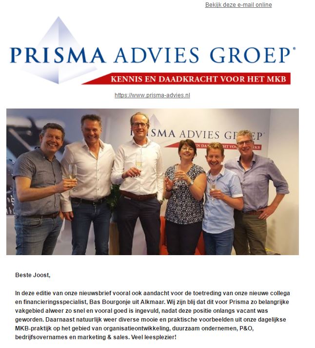 NIEUWSBRIEF PRISMA (juni 2017) met daarin aandacht voor <a href="/basbourgonje/">BB</a> en diverse verhalen uit onze #MKB-praktijk! bit.ly/2tomNw6