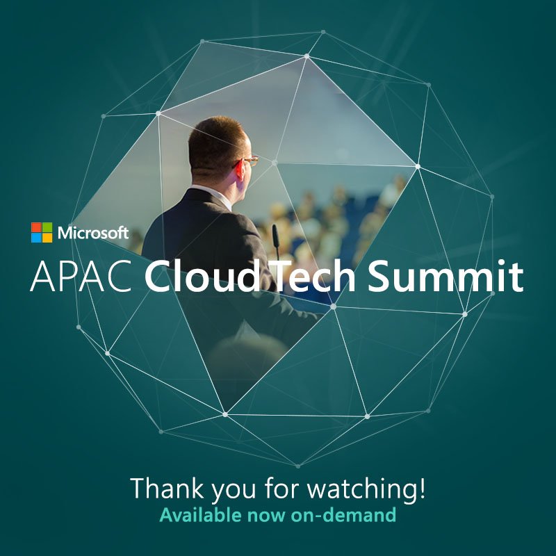 MicrosoftID's tweet image. Terima kasih untuk kamu yang sudah menyimak Microsoft APAC #CloudTechSummit! Tonton lagi secara on-demand di: msft.social/KdFGaV