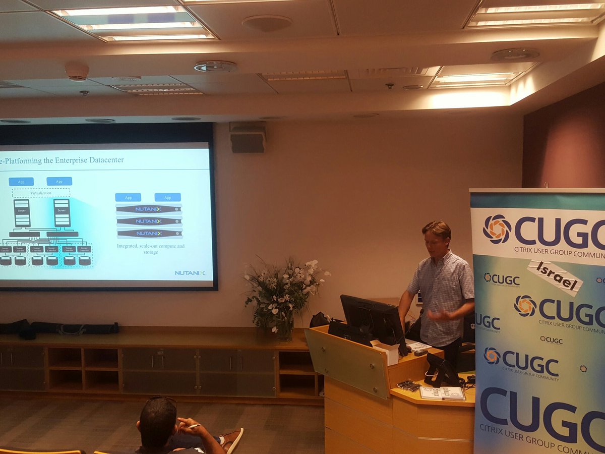CUGCIsrael's tweet photo. @ophirrom from our sponsor @nutanix in action. https://t.co/2jb9pkdmyj