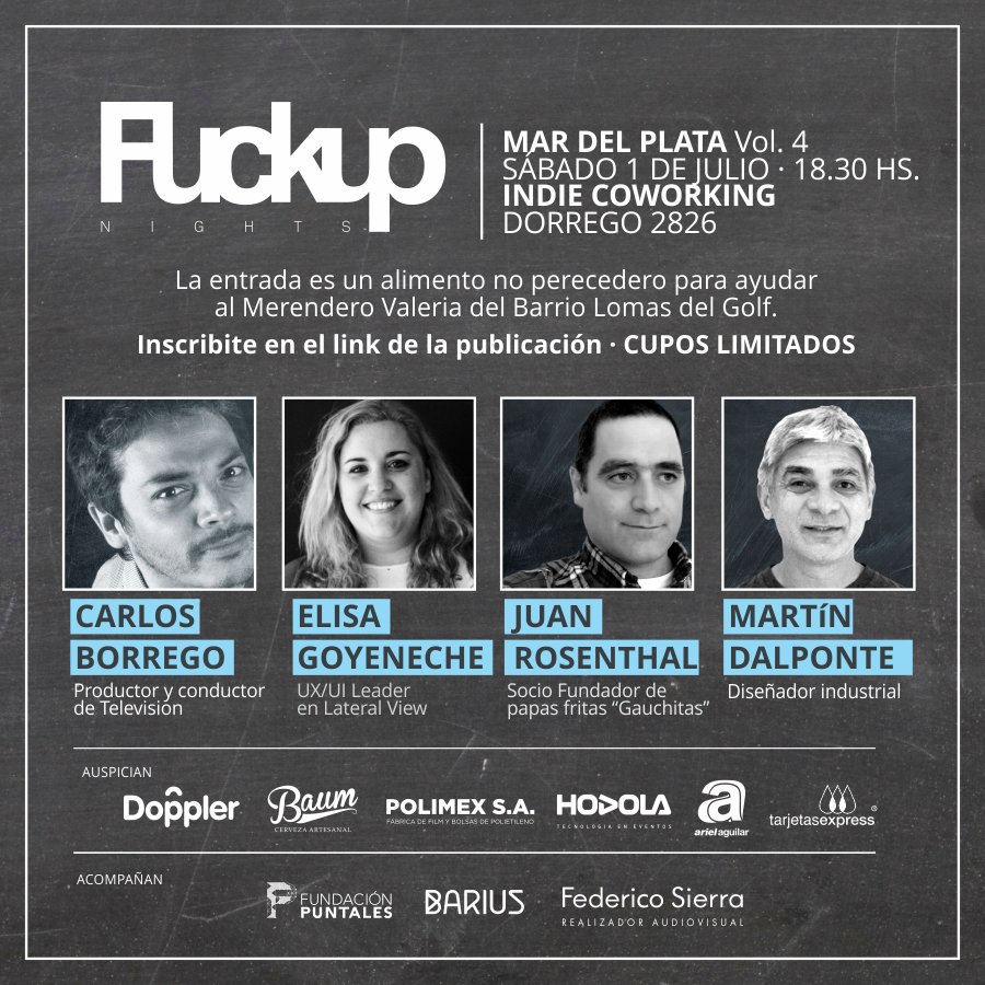 FunMdp's tweet image. Quedan muy pocas entradas! Decidite y anotate ya! fuckupnightsmdp.eventbrite.com.ar