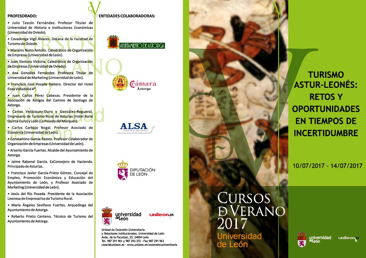 Curso de Turismo de la Universidad de León