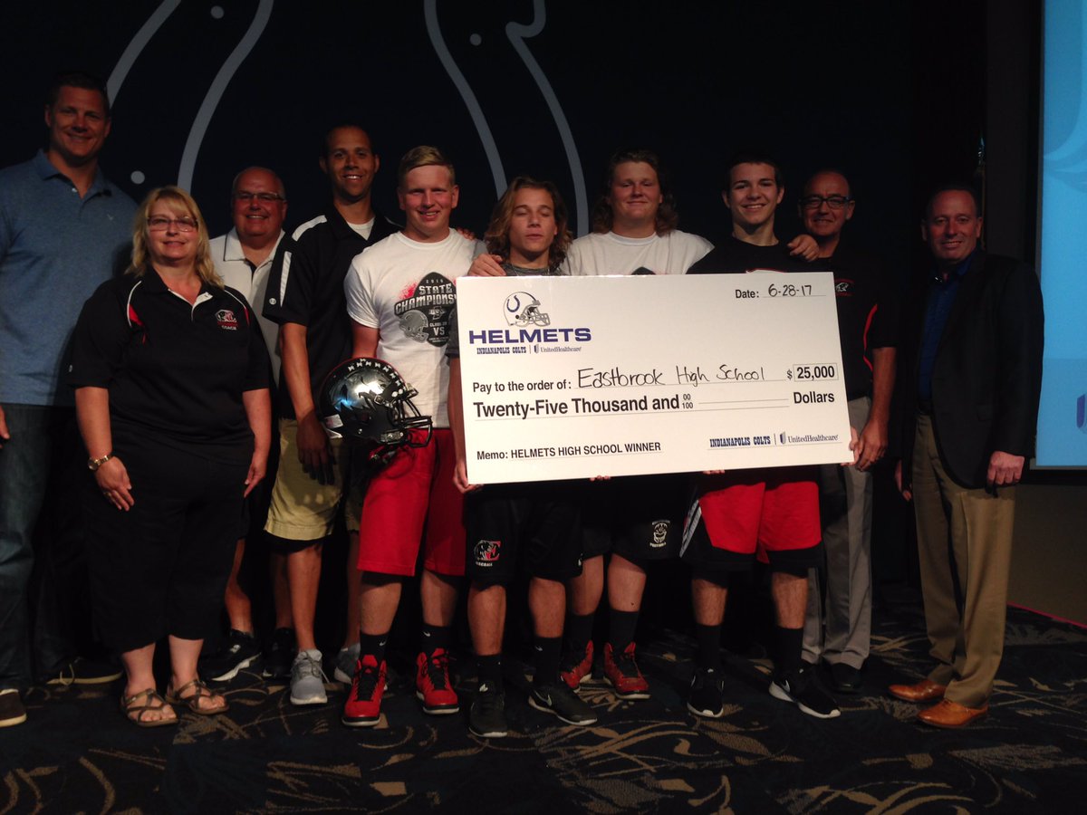 EHS_Panthers's tweet photo. Eastbrook HS won $25,000 towards new football helmets thanks to a Colts sweepstakes! https://t.co/xG7ANj5ltK