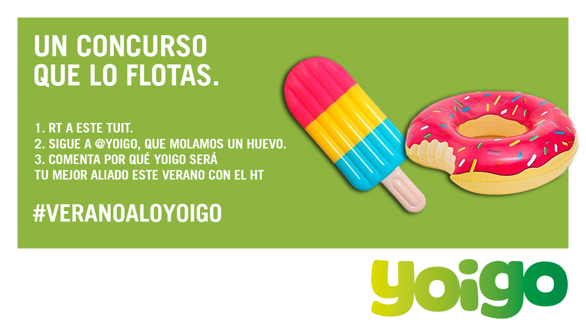 yoigo's tweet photo. ☀️CONCURSO Nº5☀️ 
 
Parece que os han molado los flotadores, ¿no? 😏 ¡PUES TENEMOS MÁS! 😎
 
#VeranoALoYoigo https://t.co/EYefPe4yb3