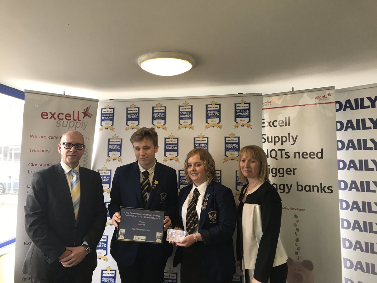 DPSchoolsAwards's tweet photo. Winner of the @colegcambria Secondary School of the year is... @RhosnesniHigh #DPSchools https://t.co/3whxsIyiar