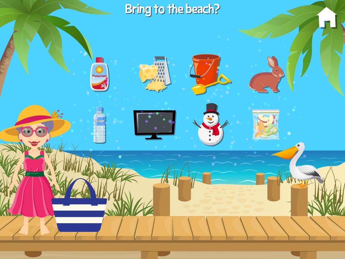 Which items should we take to the beach? Find out by playing Grandma's Beach Fun! itunes.apple.com/us/app/grandma…